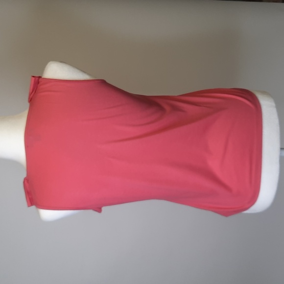 Talbots Carnation Pink Sleeveless V-neck with Ruffled Neckline, Size Petite S - Picture 5 of 6